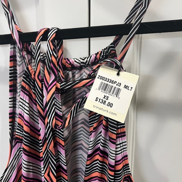Trina Turk Milian 2 Chevron Striped Maxi dress Size XS - Picture 6 of 8